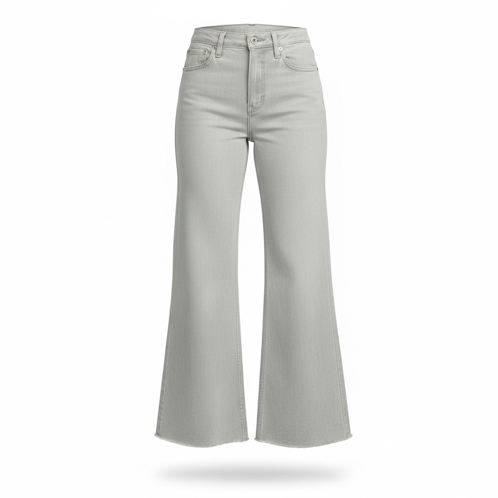 Zara Women's Wide Leg Gray Jeans